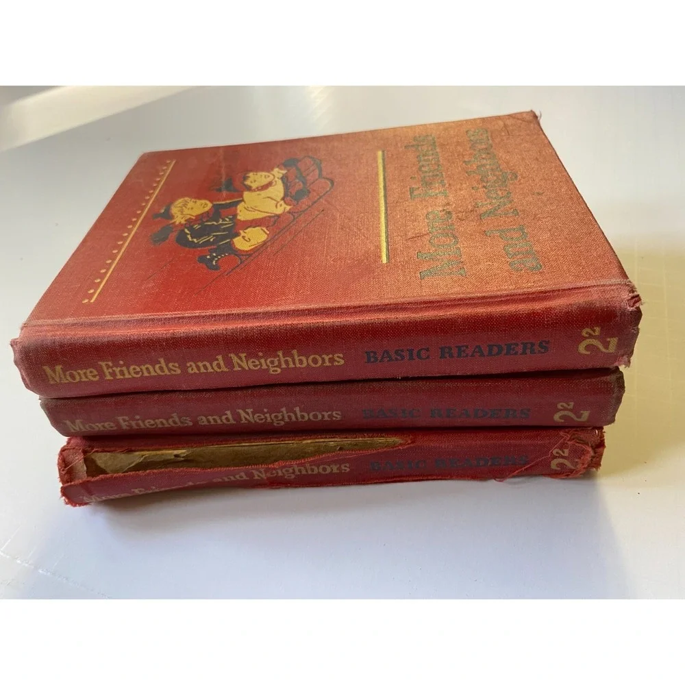 Lot‎ Set of 3 Copies of More Friends and Neighbors 1947 Basic Readers Curriculum